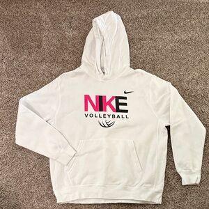 Nike White Hoodie with Black Logo